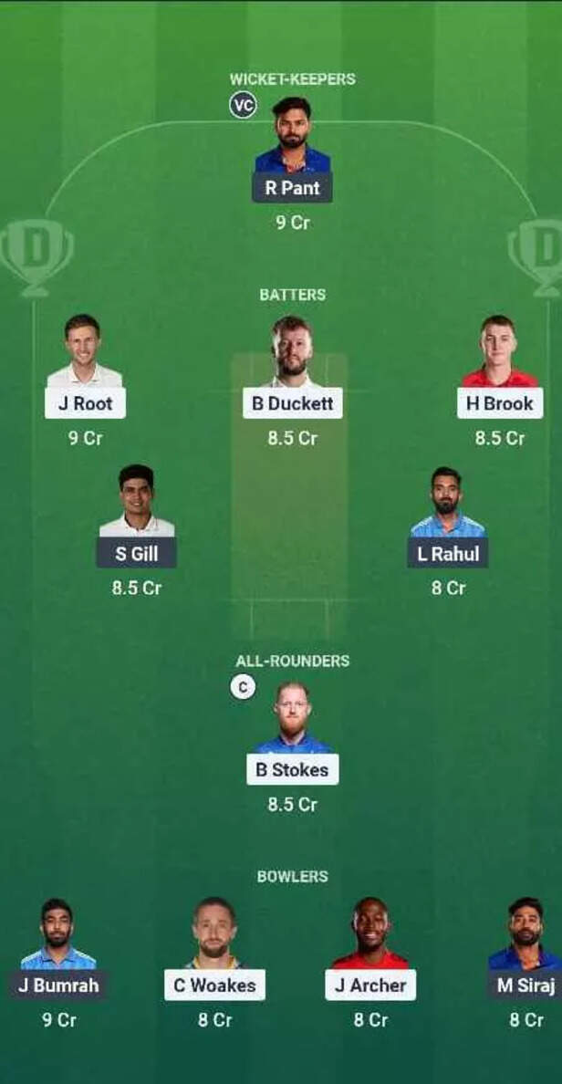 India vs England Dream11