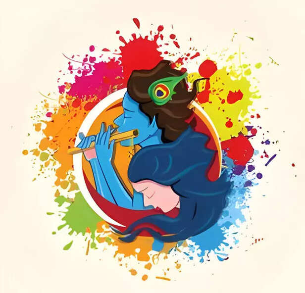 Radha-Krishna Holi Images
