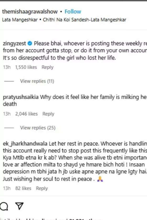 Misha Agrawal fans call o