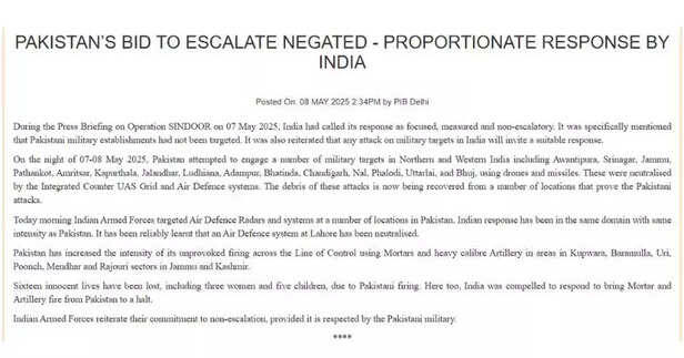 India's statement