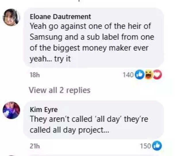 Allday Facebook post