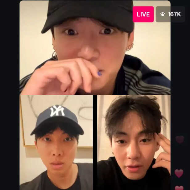 BTS Jungkook, RM and V
