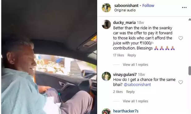 Nishant Saboo's kind gest