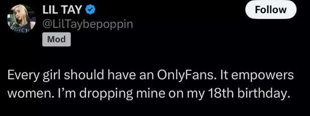 Lil Tay had announced her