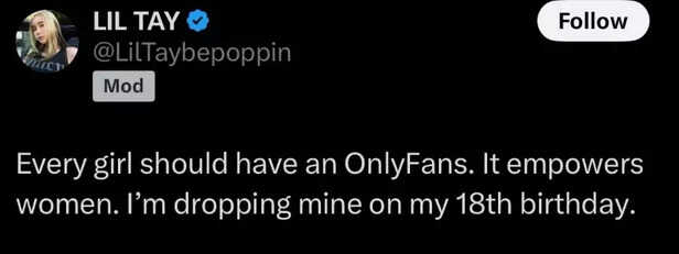 Lil Tay had announced her